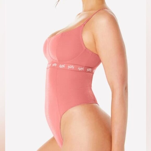 YITTY By Lizzo Pink Shimmer Spotlight Demi Cup Shaping Bodysuit - Picture 2 of 10